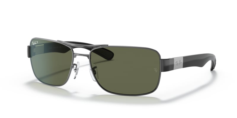 Ray-Ban 偏光レンズ RB3522 004/9A サングラス グリーン Ray-ban RB3522 004/9A 64-17 Óculos de sol Cinza-escuro | Óticas Carol